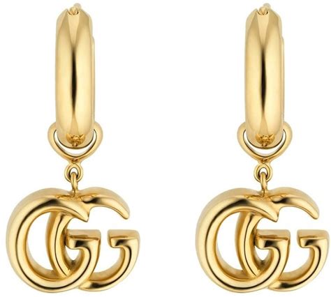 yellow gold gucci earrings